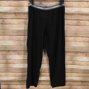 David Archy Black Cotton/Spandex Men's PJ Bottoms L